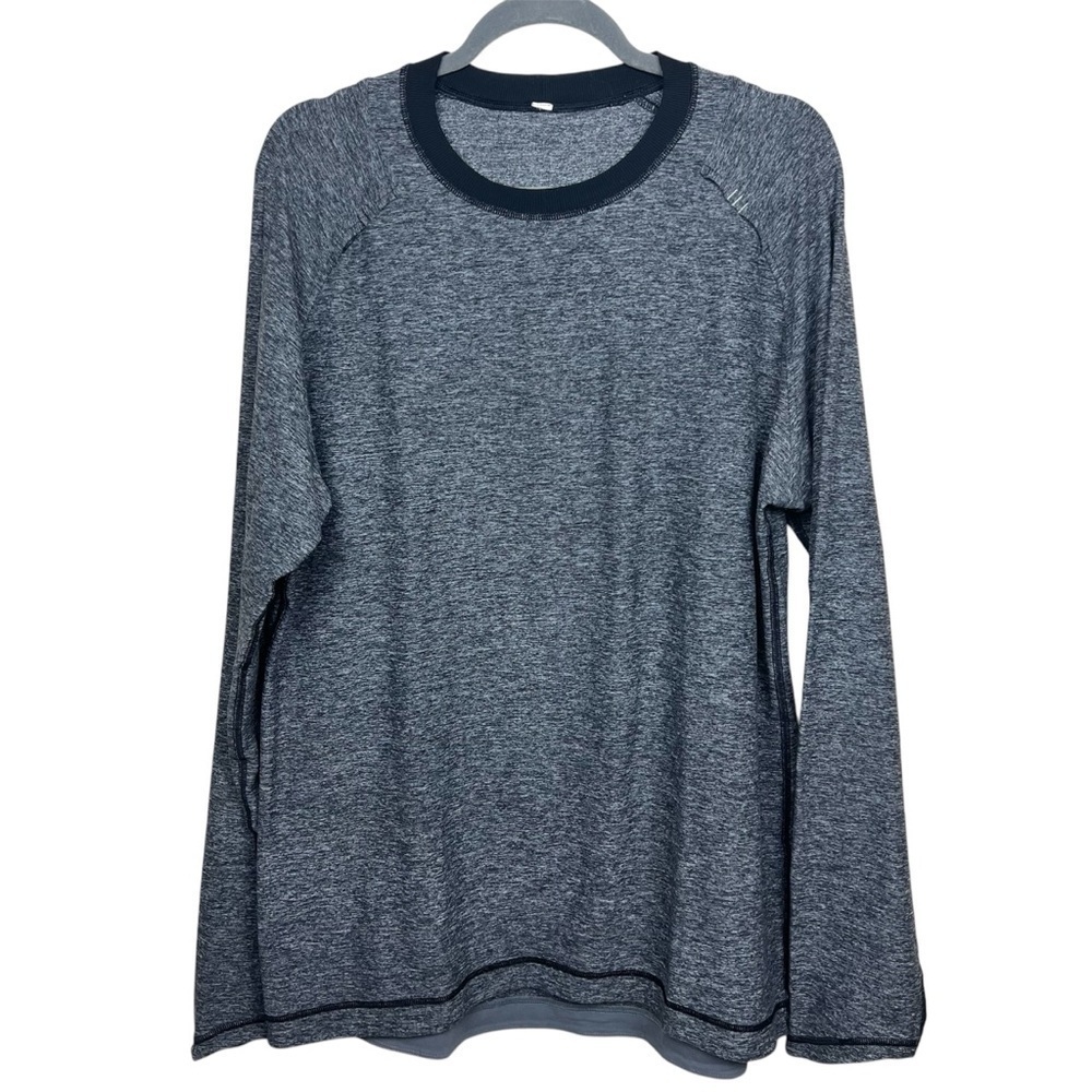 LULULEMON Shirt Men's Long Sleeve Crewneck Athletic Charcoal Gray